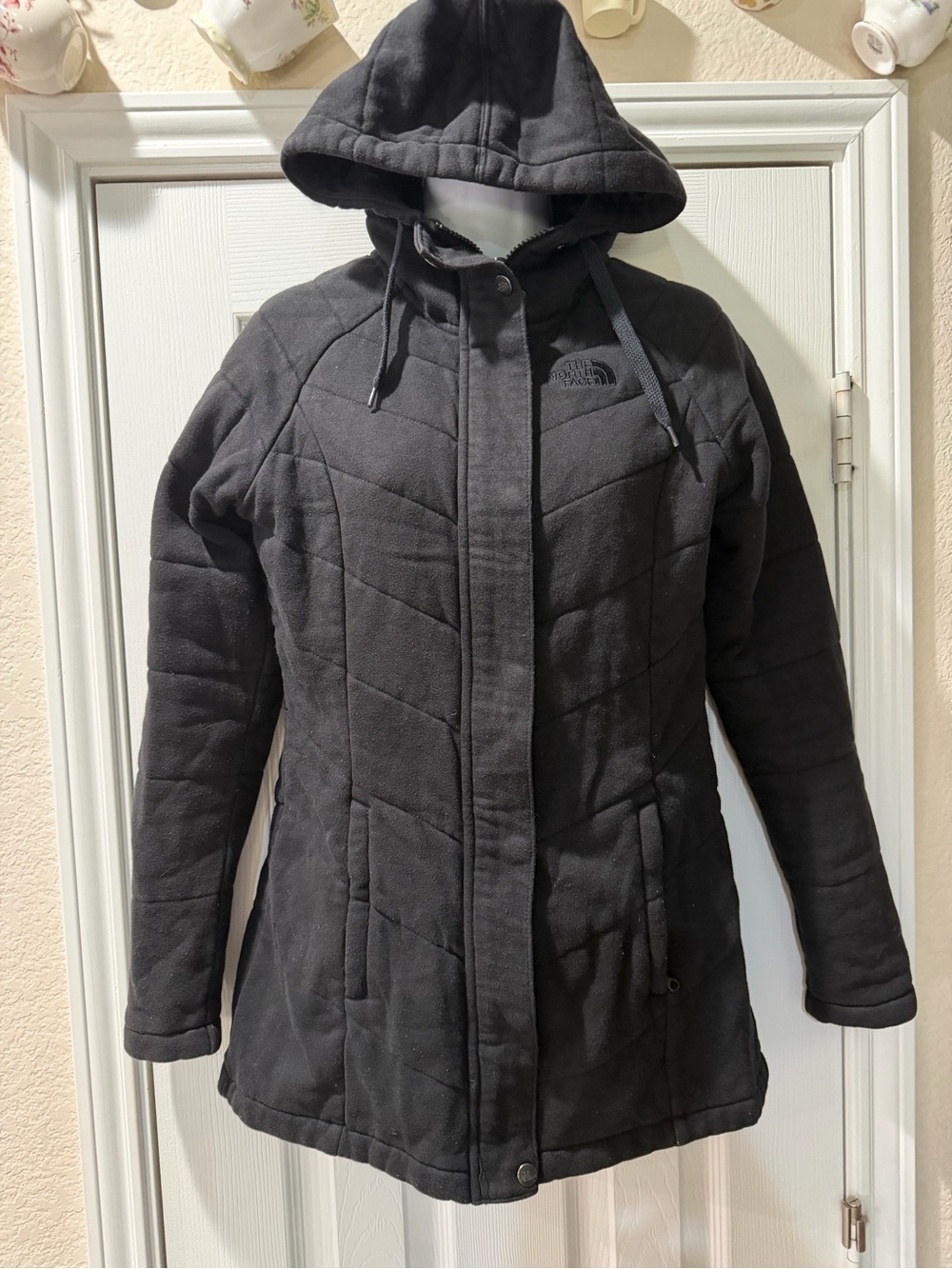 The North Face Women's Black Hooded Quilted  Jacket